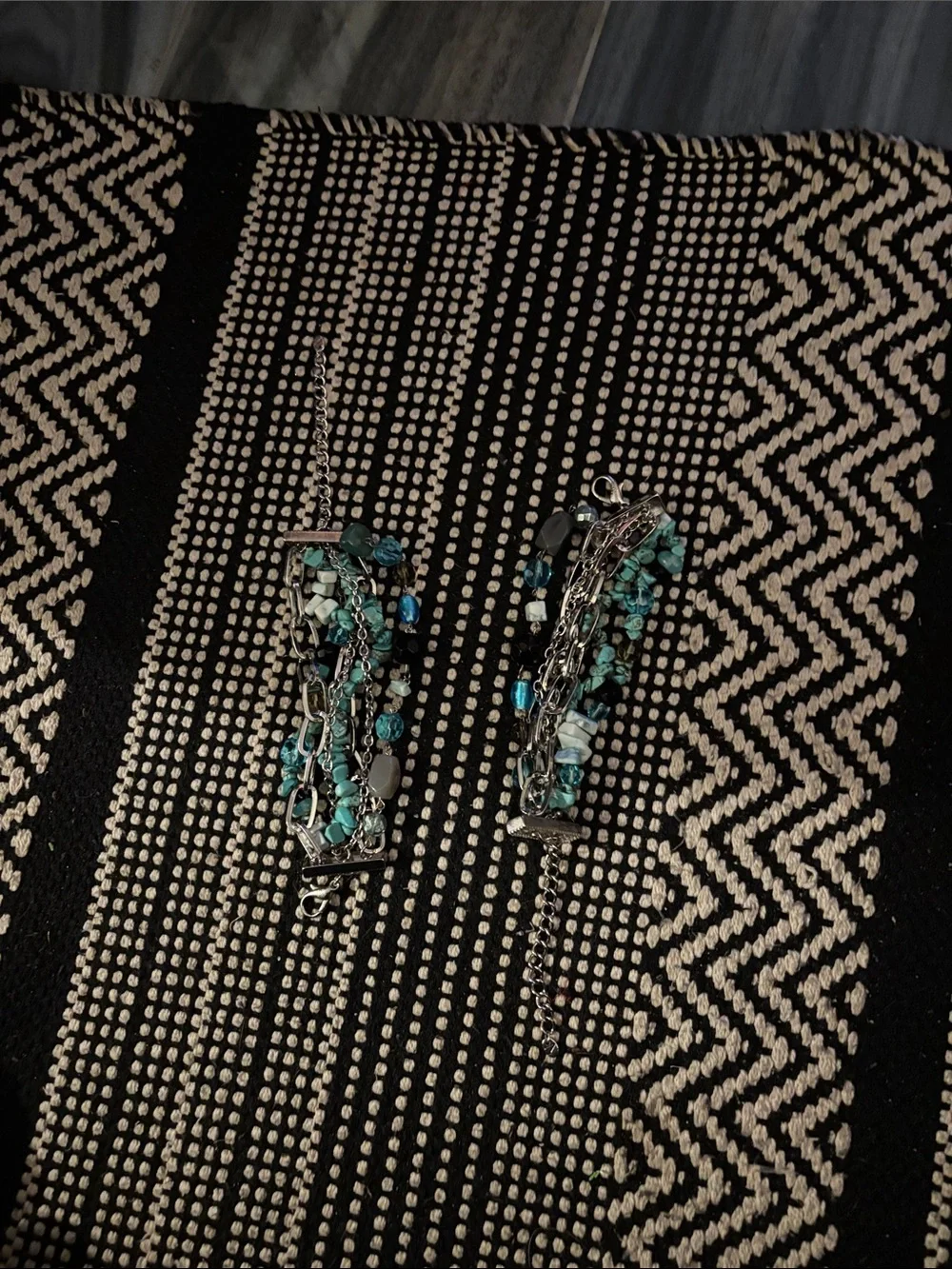 Turquoise Seed Bead Face Mask Lanyard - Women Accessories